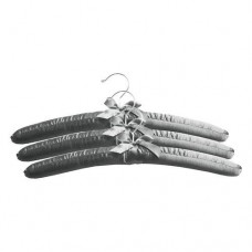Вішалка атласна, сіра, набір 3 шт, ТМ МД