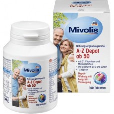 Комплекс витаминов и минералов от А до Z после 50 лет Mivolis - Das Gesunde Plus A-Z Komplett ab 50, 100шт