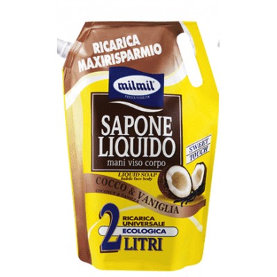 Мыло жидкое Milmil Ваниль и Кокос (экопак.) 2l