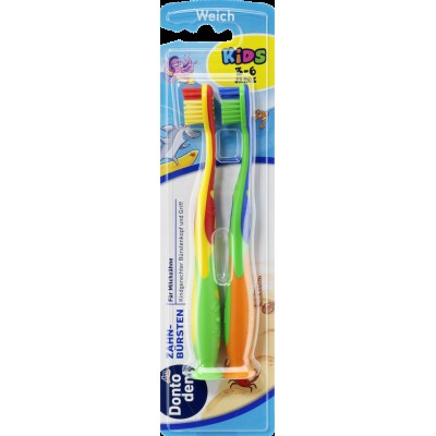 Щетка зубная DM DontoDent Kids для детей от 3 до 6 лет 2шт.