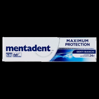 ЗУБНА ПАСТА 75 МЛ. МАКСИМАЛЬНИЙ ЗАХИСТ ТА СВІЖІСТЬ ВІДБІЛЮЮЧА MENTADENT