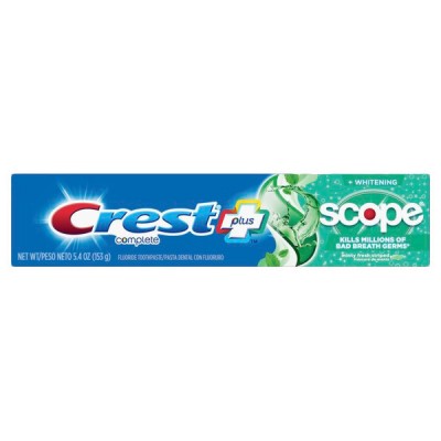 Паста зубная Crest Complete Scope minty fresh striped (147 g) с ополаскив USA