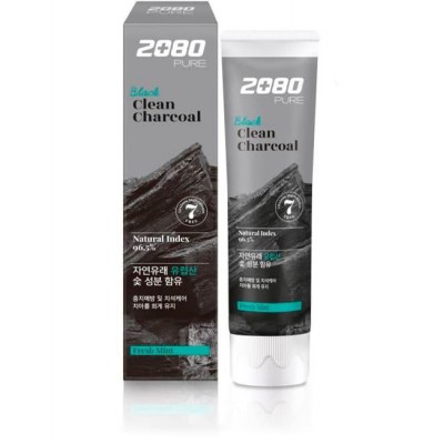 Зубная паста 2080 Pure Black Clean Charcoal Toothpaste 120г