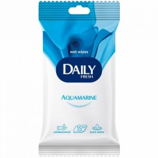 Салфетки влажные Daily fresh Aquamarine 15шт