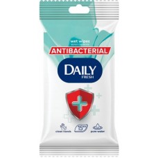 Влажные салфетки Daily Fresh антибактериальные 15 шт