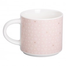 Кружка керамическая 350 (мл) для кофе и чая Розовая RX-N240126P