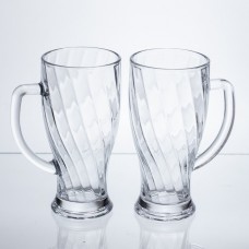 Набор кружек для пива Glass Mug стеклянных 2 штуки по 420 мл HP-17-59