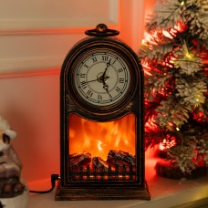 Декоративный камин-часы LED-подсветка USB 25×14×40 (см) CR-3-6