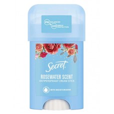 Кремовый дезодорант-антиперспирант Secret Rosewater Scent, 40 мл, с ароматом розовой воды, защита до 48 часов