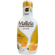 Гель-пена для душа и ванны масло Мед и Имбирь Malizia miele e zenzero 1000 мл