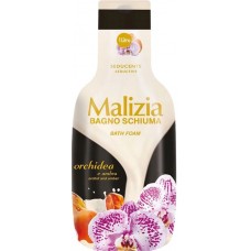 Гель-пена для душа и ванны Орхидея и Амбра Malizia Amber en Orchidee 1000 мл