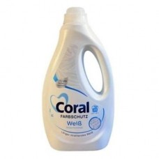 Гель для стирки Coral White+ 1,15 л, 23 стирки, жидкое средство для белого и светлого белья