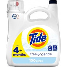 Жидкий стиральный порошок Tide Free & Gentle 100 загрузок, средство для стирки чувствительной кожи 4400 мл
