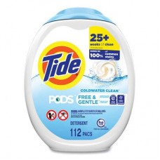 Капсулы для стирки Tide Free and Gentle 112 штук без запаха и гипоаллергенные
