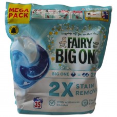 Капсулы для стирки Fairy Non Bio Big One 35 шт, для чувствительной кожи, усиленное удаление пятен и отбеливание