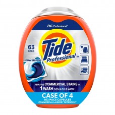 Профессиональная капсула для стирки Tide Professional Commercial X10 POWER Pods 63 loads