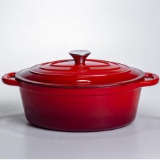 Гусятница чугунная с эмалированным покрытием 4 л, красный Yiwu HP-FLG-18 RED