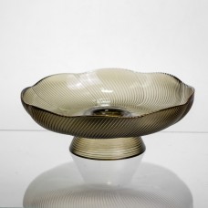 Фруктовница на ножке стеклянная 23 см круглая Yiwu HP-34-116
