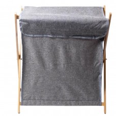 Корзина для белья на подставке 52×30×60 (см) мягкая Серый HP-41-17