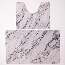 Набор ковриков для ванной и туалета White Marble 50*80 / 40*50 см Yiwu HP-42-181
