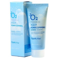 Кислородная очистительная пенка для лица Farmstay O2 Premium Aqua Foam Cleansing 100 мл