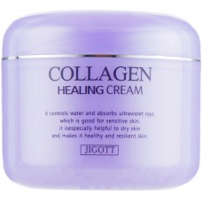 Питательный крем для лица с коллагеном Jigott Collagen Healing Cream 100 мл
