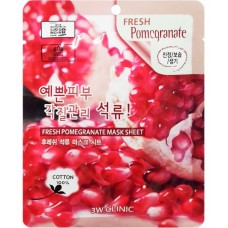 Тканевая маска для лица с экстрактом граната 3W Clinic Fresh Pomegranate Mask Sheet