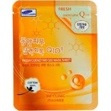 Маска тканинна з коензимом 3WCLINIC Fresh Coenzyme Q10 Mask Sheet, 23 мл