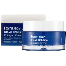 Антивозрастной крем для лица FarmStay Dr-V8 Solution Caviar Cream с коллагеном и экстрактом икры, 50 мл