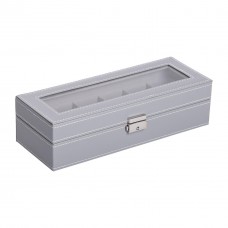 Шкатулка для наручных часов 30×11×8 см из эко кожи на 6 отсеков HP-5-3