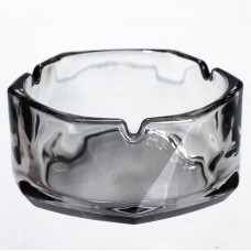 Пепельница стеклянная Diamond Faceted 12 см, серый Yiwu HP-34-79