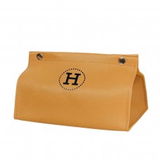 Салфетница из эко кожи 20×7.5×11.5 см органайзер для салфеток, Желтый HP-3-213Y
