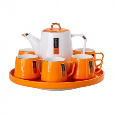 Чайный сервиз на 6 персон керамической подставкой Orange HP-15-27