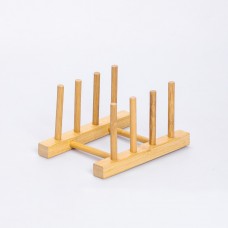 Подставка для тарелок и крышек деревянная на кухню 16×12.5×10 (см) HB-40-11