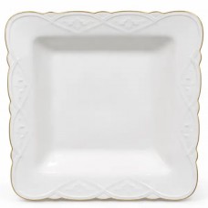 Тарелка квадратная 22×22 (см) фарфоровая плоская Белый 120-YH-HG005