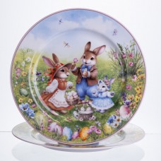 Набор обеденных тарелок Rabbit Family фарфоровых  2 штуки 25 см  HP-7323-10