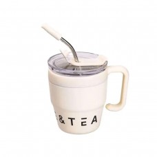 Термокружка Coffee & Tea с трубочкой бежевая HP-14-23BE