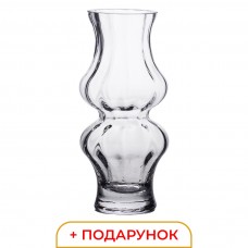 Стеклянная ваза для цветов 20.5 см фигурная прозрачная ваза декоративная 600 мл HP-10-14