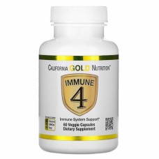 Витамины поддержка иммунной системы, Immune 4, California Gold Nutrition, 60 вегетарианских капсул