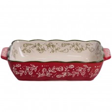 Форма для запекания Vintage 23×14×5 (см) прямоугольная форма для выпекания в духовке с ручками Красная HM05-09