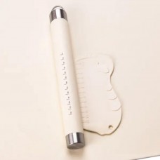 Силиконовый коврик со скалкой для раскатки теста Бежевый HP34547W