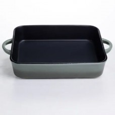 Форма для выпечки фарфоровая с ручками 29.5х23.5х6.5 см черный KS-624